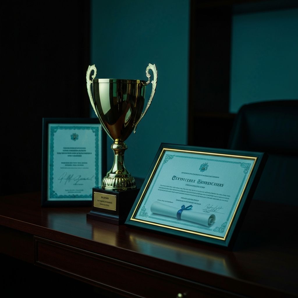 Trophies and certificates