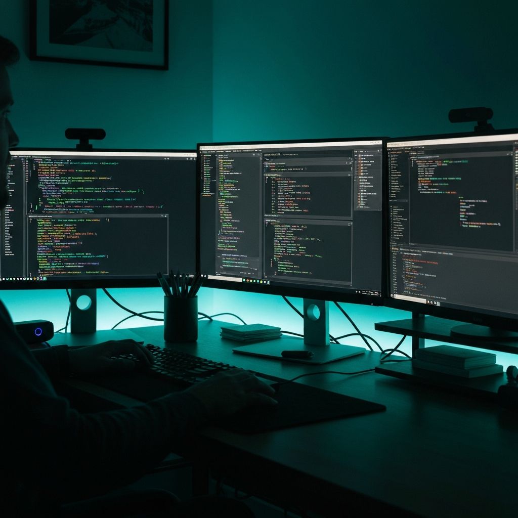 Multi-monitor development setup